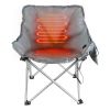 2Heated Camping Chair For Adult Outdoor Activities Portable Folding Heated Chair With 3 Adjustable Heat Levels Heating Backrest Cushion Support 264LBS