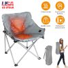 2Heated Camping Chair For Adult Outdoor Activities Portable Folding Heated Chair With 3 Adjustable Heat Levels Heating Backrest Cushion Support 264LBS