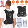 Sport Hydration Vest Running Backpack with 15oz 50oz Water Bladder Adjustable Strap Storage Bag for Trail Running Marathon Race Hikin