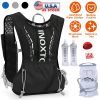 Sport Hydration Vest Running Backpack with 15oz 50oz Water Bladder Adjustable Strap Storage Bag for Trail Running Marathon Race Hikin